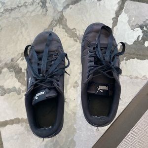 Puma all black platform sneakers